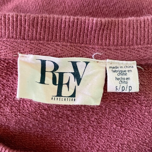Women’s size small REV Revelation mauve sweatshirt with sleeve ruffle detail - Picture 4 of 6